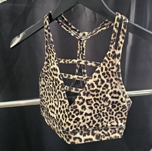 Active USA Leopard Print Strappy Top